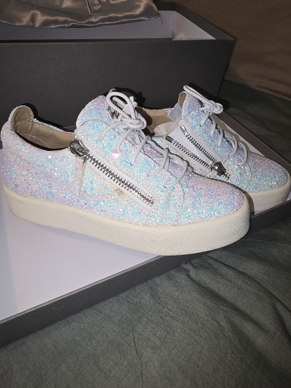 Giuseppe Zanotti Multicolor Glitter Platform Sneakers